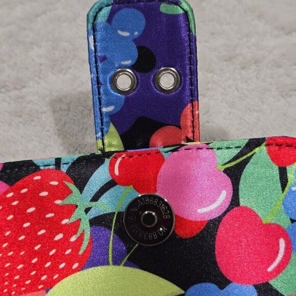 Current Mood ✦ Fruit Print Shoulder Bag ✦ Red Black Y2K Graphic Silver Buckle - Picture 8 of 13